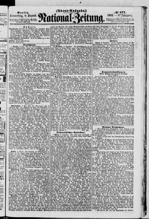 Nationalzeitung vom 09.12.1852