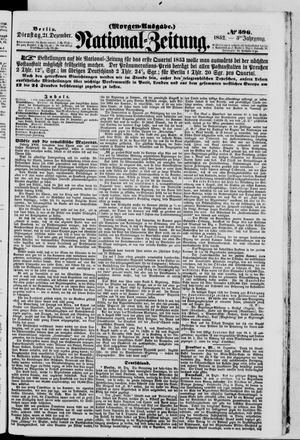 Nationalzeitung vom 21.12.1852