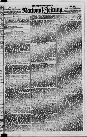 Nationalzeitung vom 11.01.1853