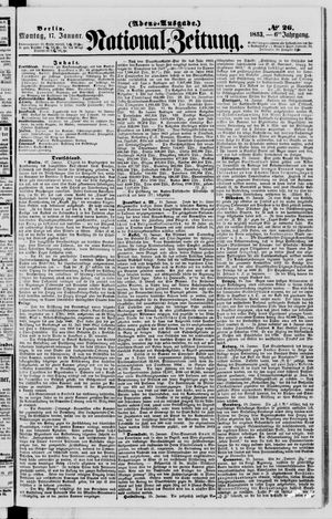Nationalzeitung vom 17.01.1853