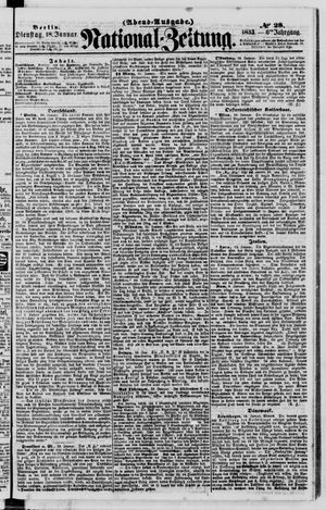 Nationalzeitung vom 18.01.1853
