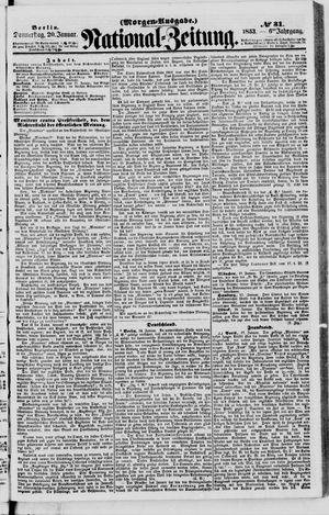 Nationalzeitung on Jan 20, 1853