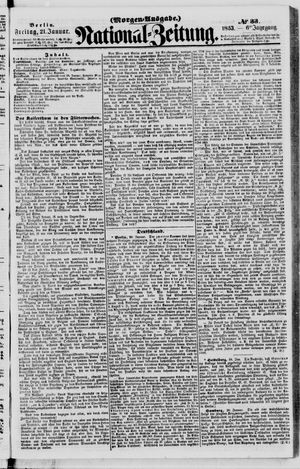 Nationalzeitung vom 21.01.1853