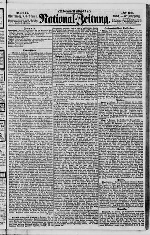 Nationalzeitung vom 09.02.1853