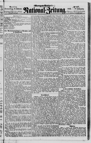 Nationalzeitung vom 10.02.1853