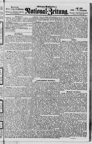 Nationalzeitung vom 10.02.1853
