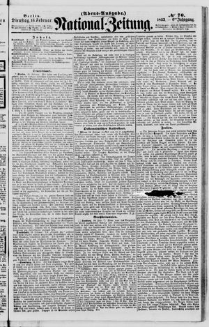 Nationalzeitung vom 15.02.1853