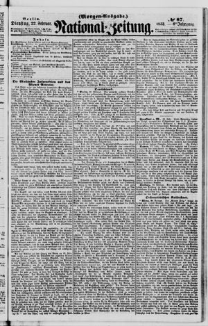 Nationalzeitung vom 22.02.1853