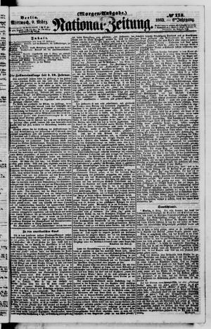 Nationalzeitung vom 09.03.1853