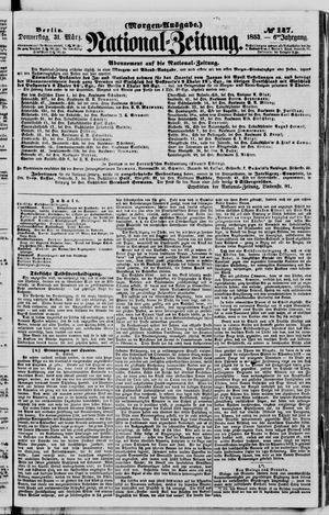Nationalzeitung vom 31.03.1853