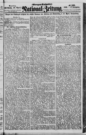 Nationalzeitung vom 20.04.1853