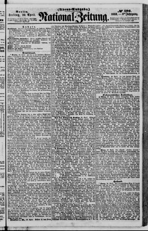 Nationalzeitung vom 29.04.1853