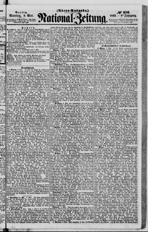 Nationalzeitung vom 09.05.1853
