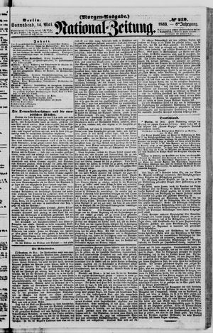 Nationalzeitung vom 14.05.1853