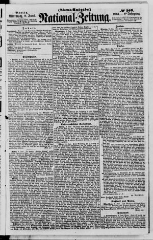 Nationalzeitung vom 08.06.1853