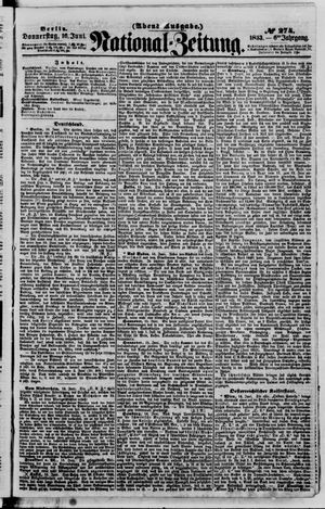 Nationalzeitung vom 16.06.1853