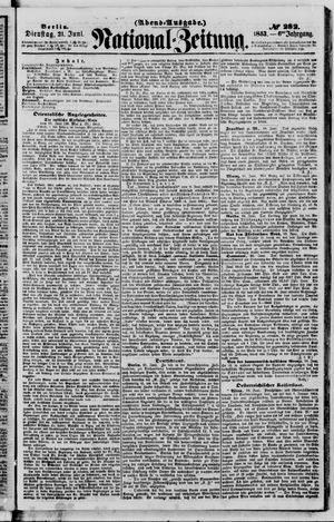 Nationalzeitung vom 21.06.1853