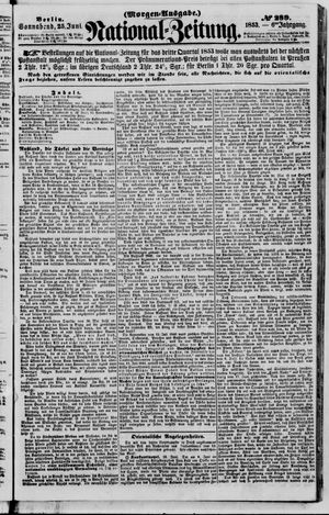 Nationalzeitung vom 25.06.1853