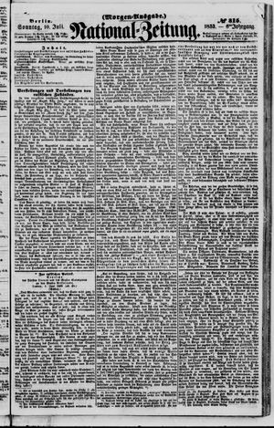 Nationalzeitung vom 10.07.1853