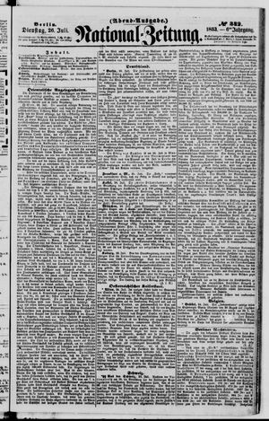 Nationalzeitung vom 26.07.1853