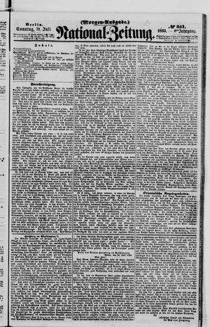 Nationalzeitung vom 31.07.1853