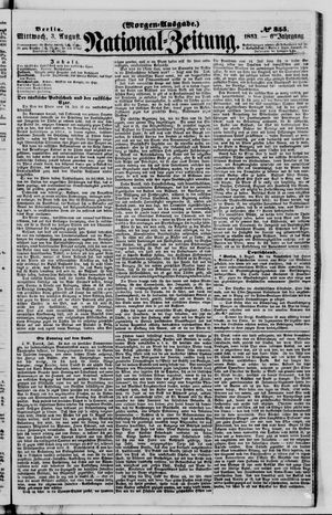 Nationalzeitung vom 03.08.1853