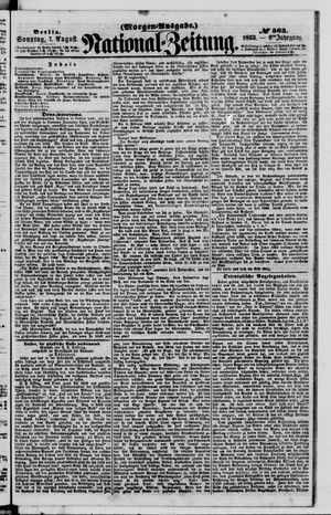 Nationalzeitung vom 07.08.1853