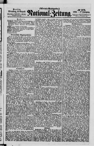 Nationalzeitung vom 16.08.1853