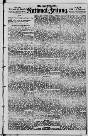 Nationalzeitung vom 17.08.1853