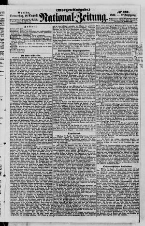 Nationalzeitung vom 18.08.1853