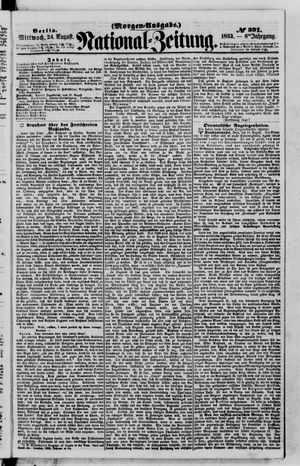 Nationalzeitung vom 24.08.1853