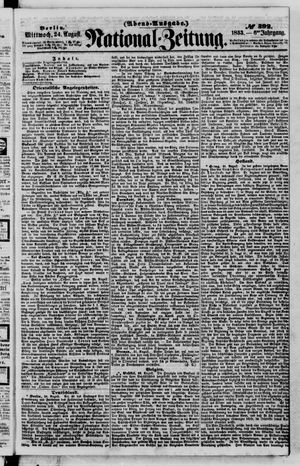 Nationalzeitung vom 24.08.1853