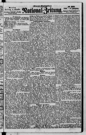 Nationalzeitung vom 02.09.1853