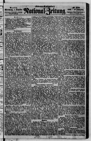 Nationalzeitung vom 07.09.1853