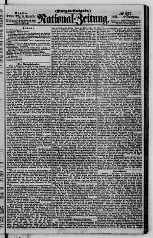 Nationalzeitung vom 08.09.1853