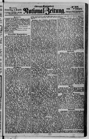 Nationalzeitung vom 08.09.1853