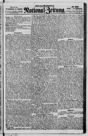 Nationalzeitung on Sep 10, 1853