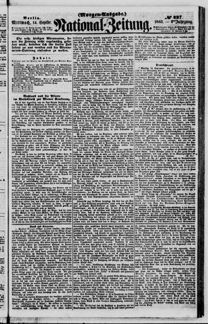 Nationalzeitung vom 14.09.1853