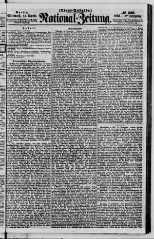 Nationalzeitung vom 14.09.1853