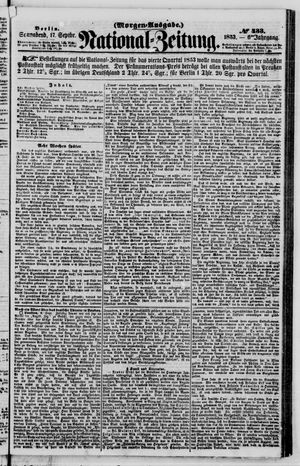 Nationalzeitung vom 17.09.1853