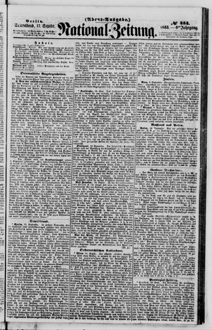 Nationalzeitung vom 17.09.1853