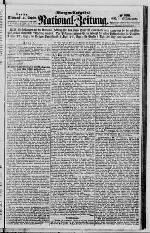 Nationalzeitung vom 21.09.1853