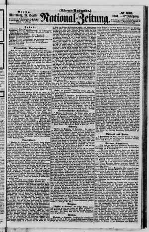 Nationalzeitung on Sep 21, 1853