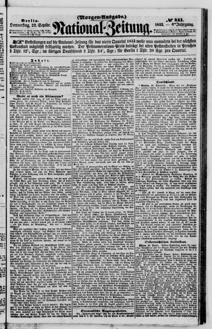 Nationalzeitung on Sep 22, 1853