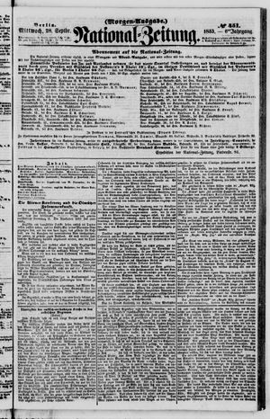 Nationalzeitung vom 28.09.1853