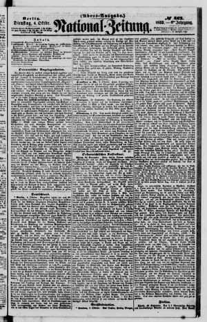 Nationalzeitung vom 04.10.1853