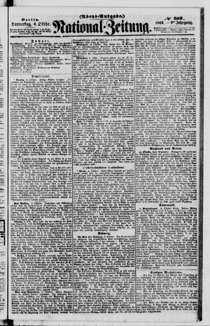 Nationalzeitung vom 06.10.1853