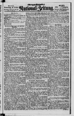 Nationalzeitung vom 13.10.1853