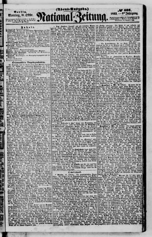 Nationalzeitung vom 31.10.1853