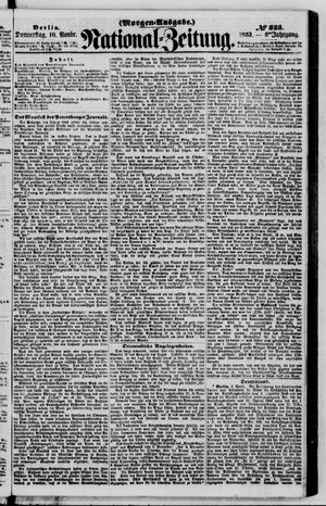 Nationalzeitung vom 10.11.1853